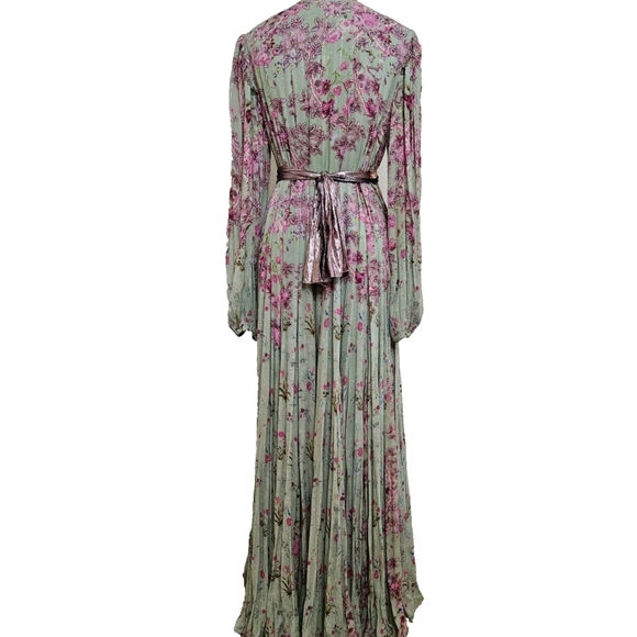 Hemant and Nandita Adira Floral Pink and White Maxi Dress-Size Large - Picture 6 of 17